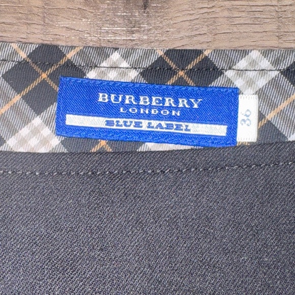 Burberry Blue Label Pleated Short Black Nova Check Waistband Women’s Size 2/4 - Picture 2 of 9
